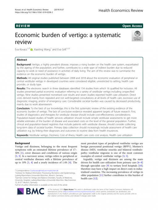 Los importantes costos derivados de padecer de vértigo y mareos